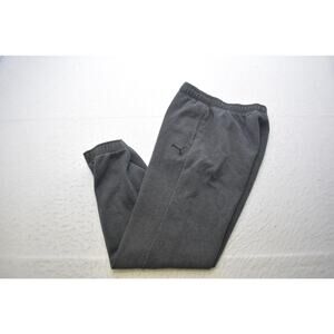 Puma Jogger Sweat Pants Cotton Blend Gray With Pockets Athletic Mens Size Small